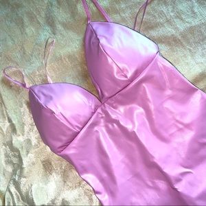 Light pink / nearly lavender PU Leather dress